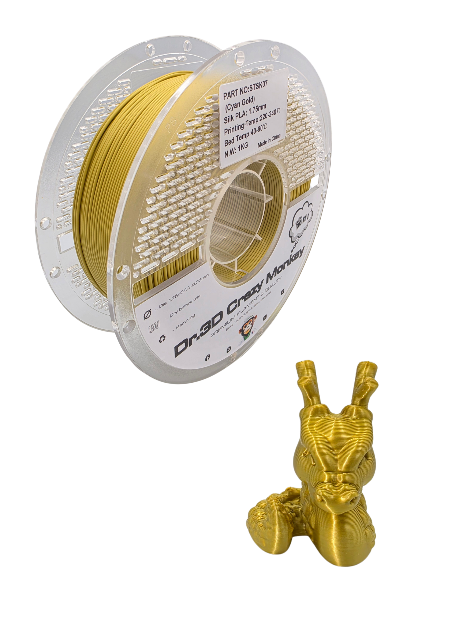 Dr.3D Crazy Monkey PLA SILK 1,75mm 1kg