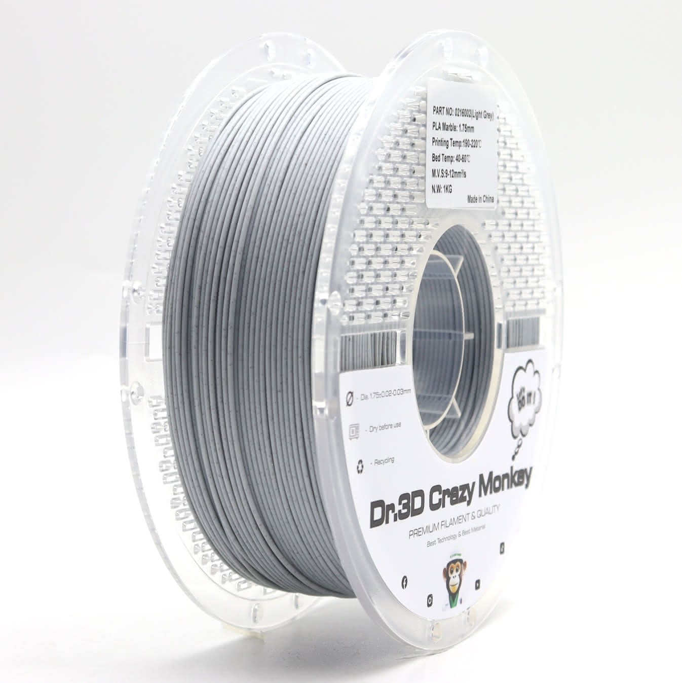 Dr.3D Crazy Monkey PLA Marble 1,75mm 1kg