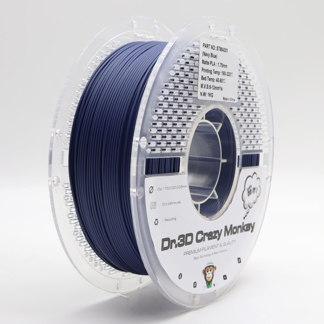 Dr.3D Crazy Monkey PLA Matt 1,75mm 1kg