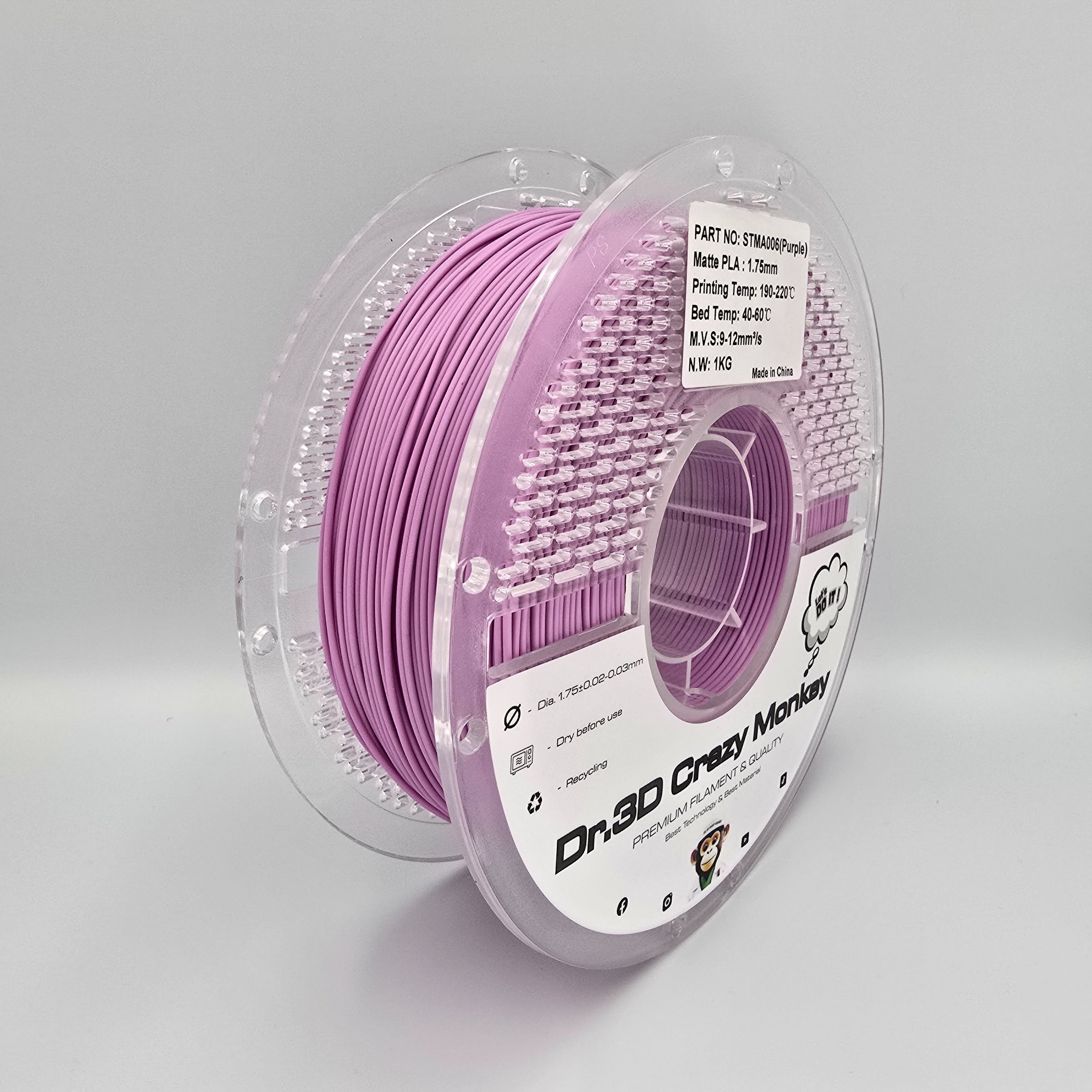 Dr.3D Crazy Monkey PLA Matt 1,75mm 1kg