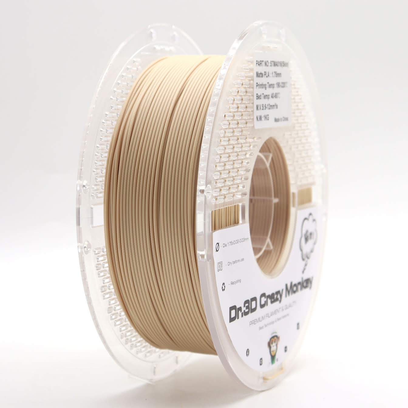 Dr.3D Crazy Monkey PLA Matt 1,75mm 1kg