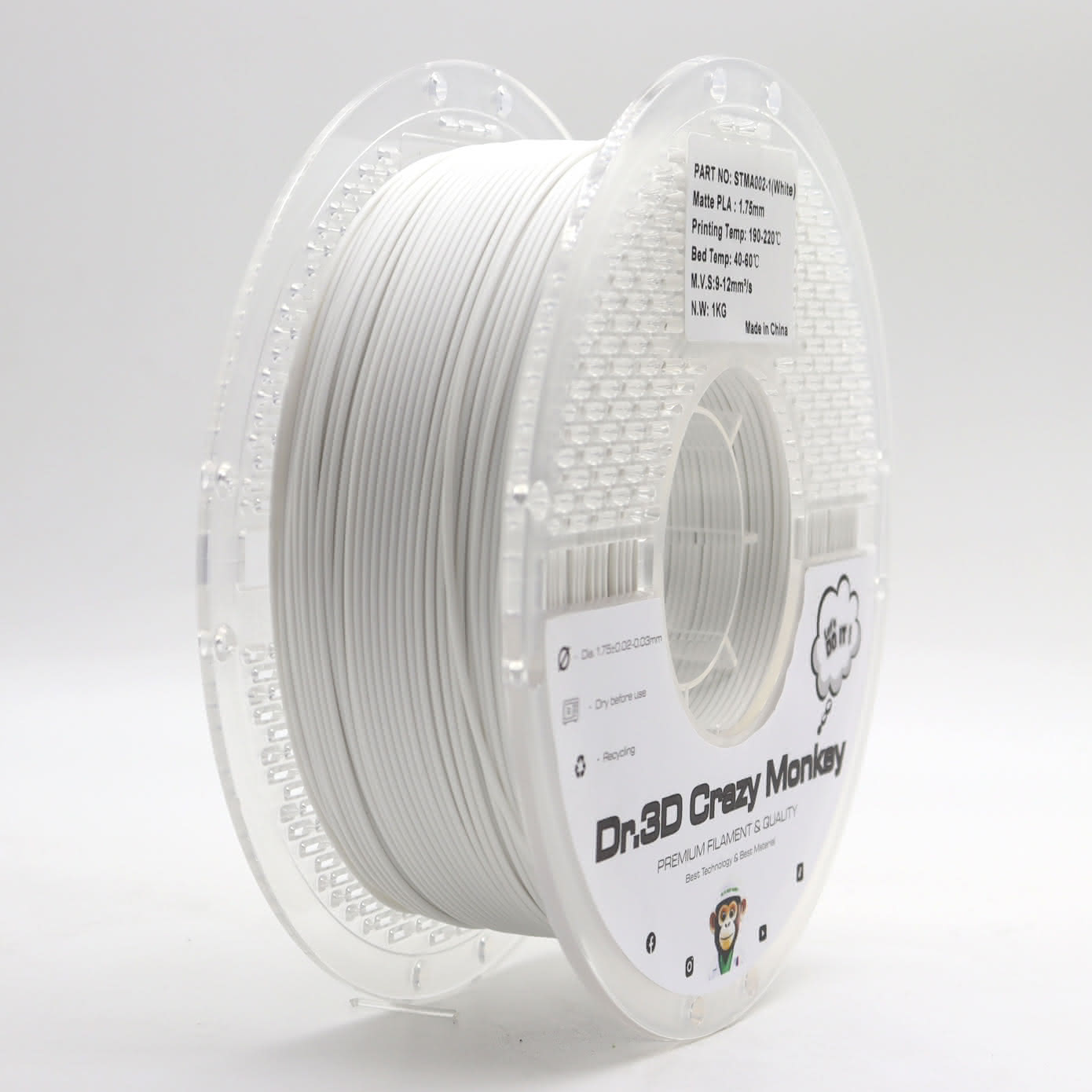 Dr.3D Crazy Monkey PLA Matt 1,75mm 1kg