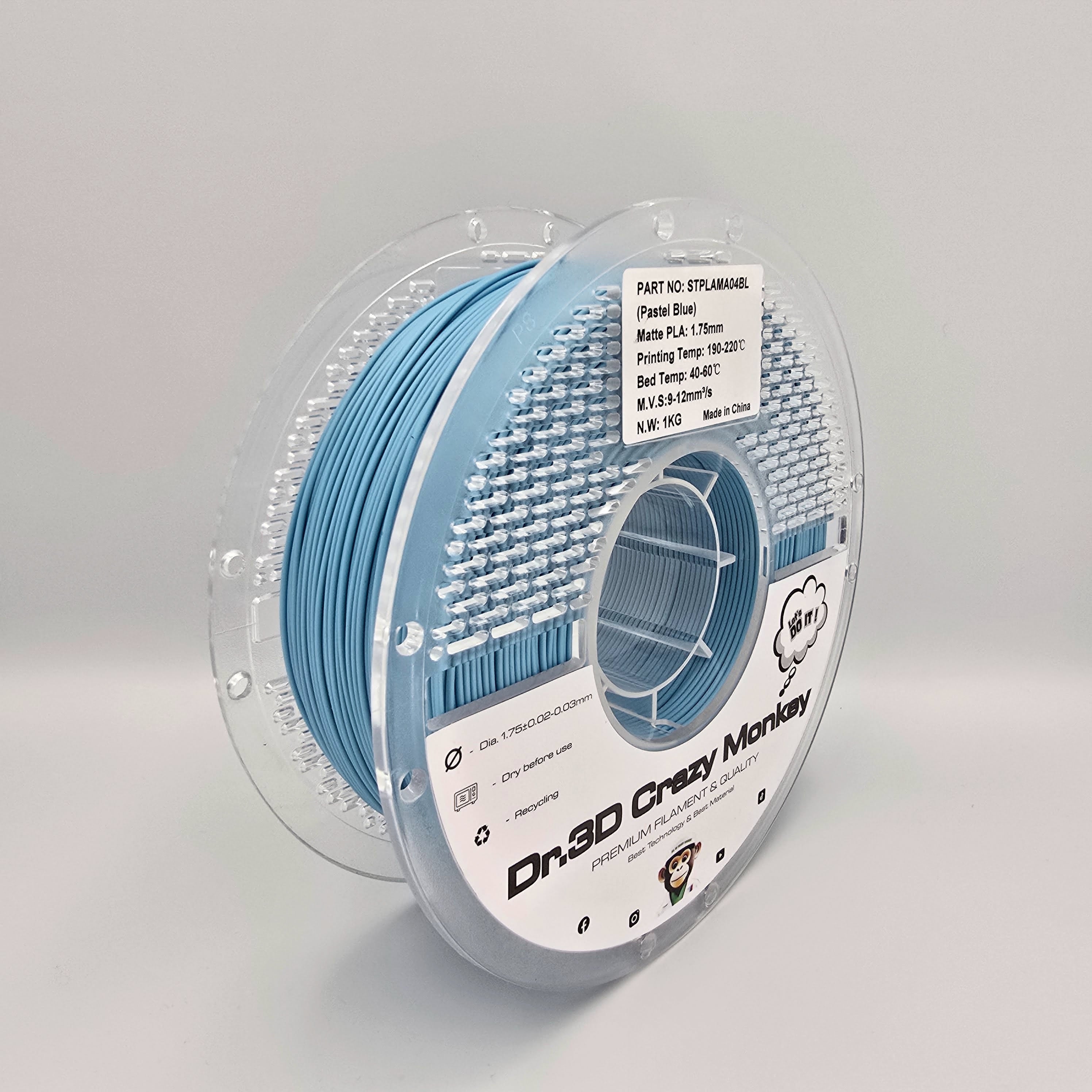 Dr.3D Crazy Monkey PLA Pastell 1,75mm 1kg