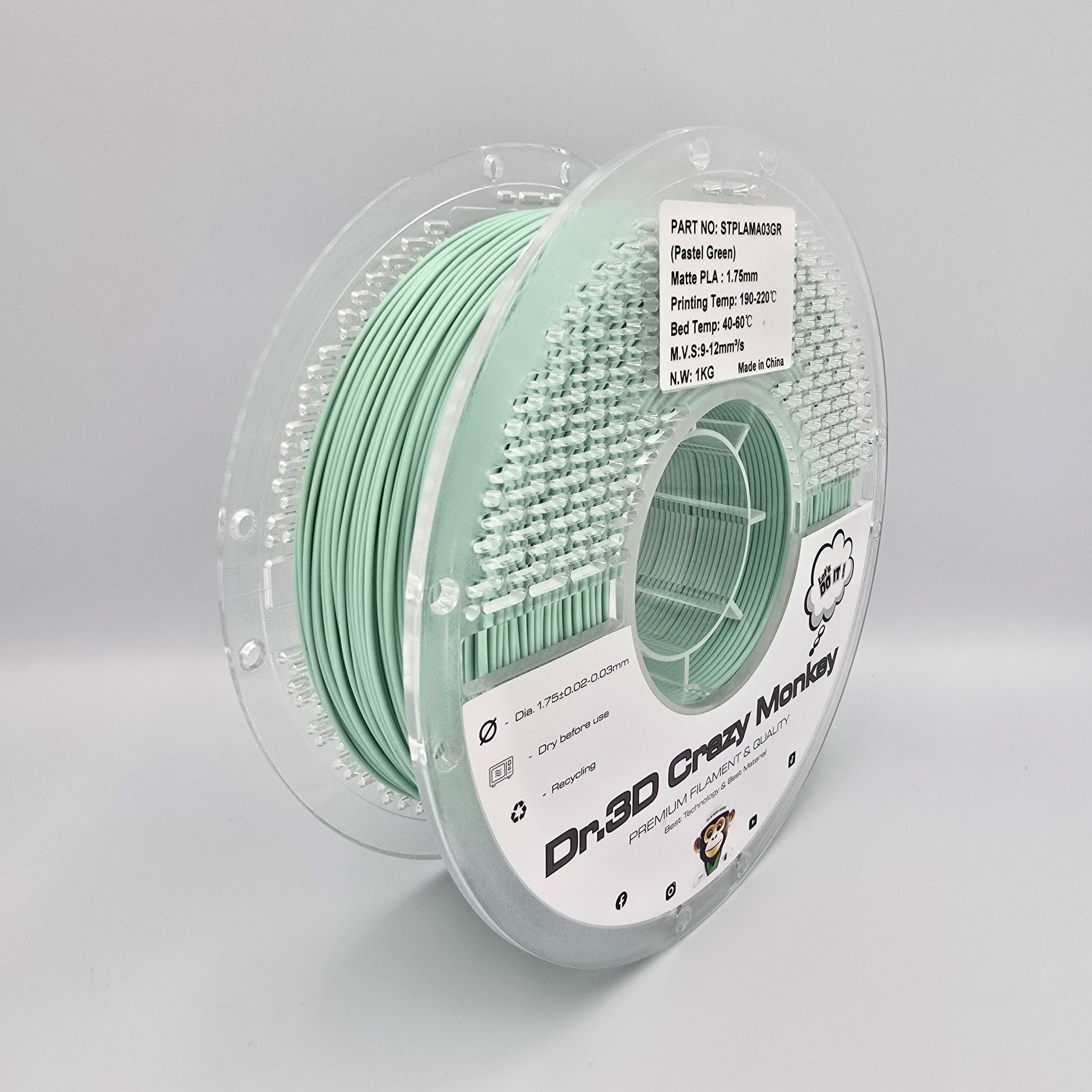 Dr.3D Crazy Monkey PLA Pastell 1,75mm 1kg