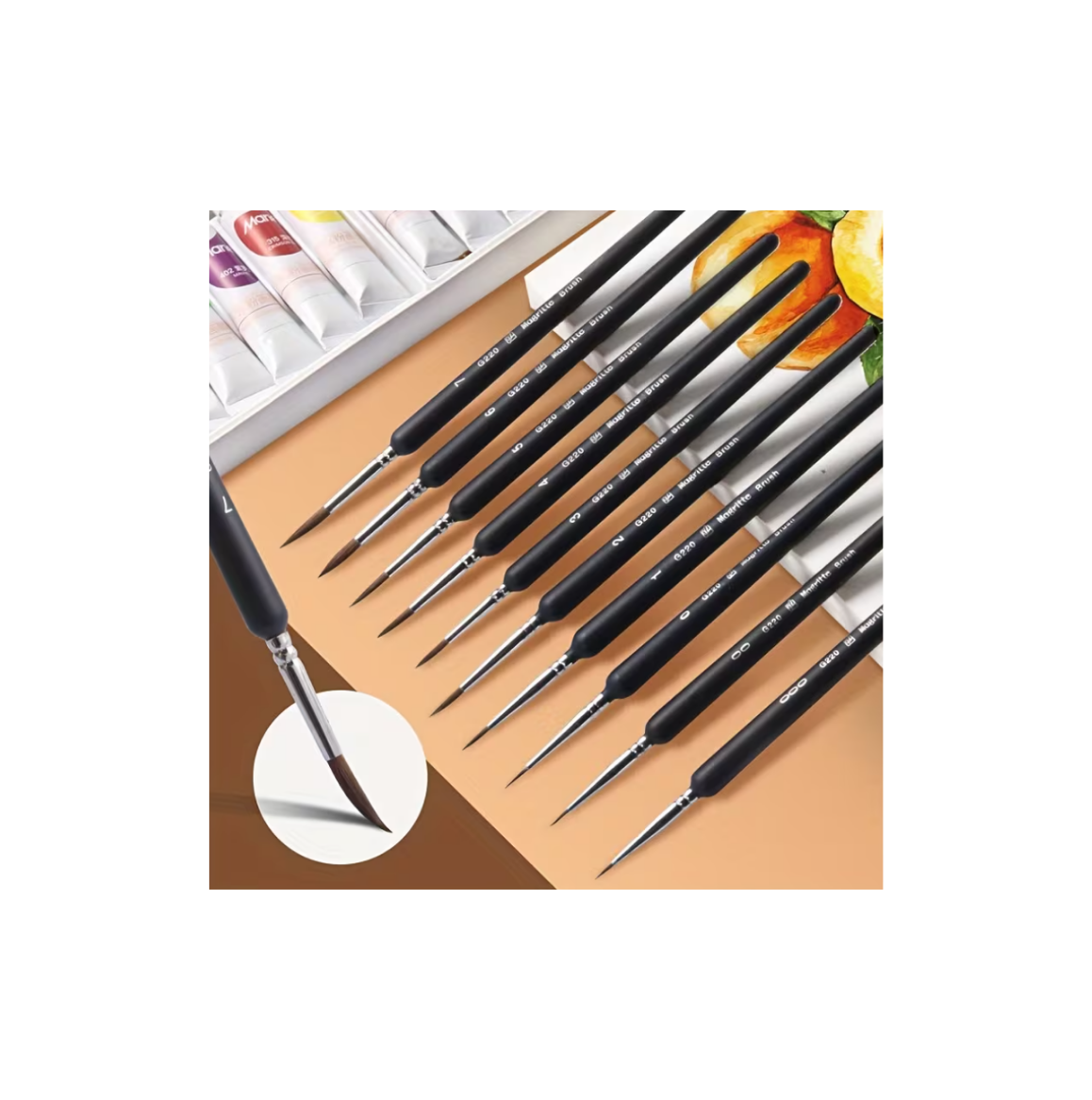 Fein detaillierter Pinsel Set - extra feine Spitzen